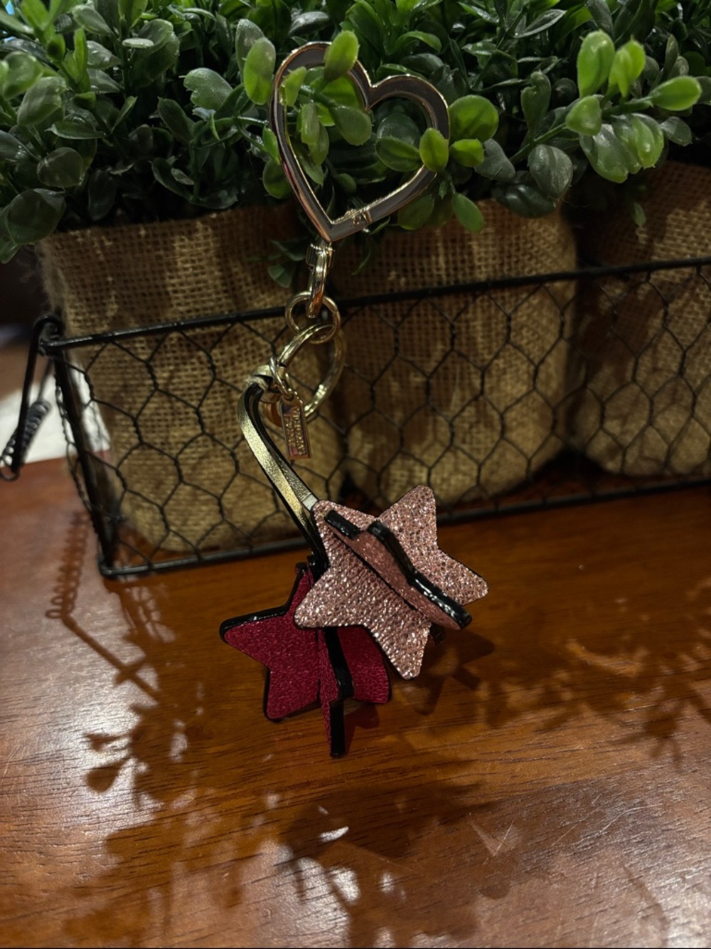 Victoria’s Secret double star keychain